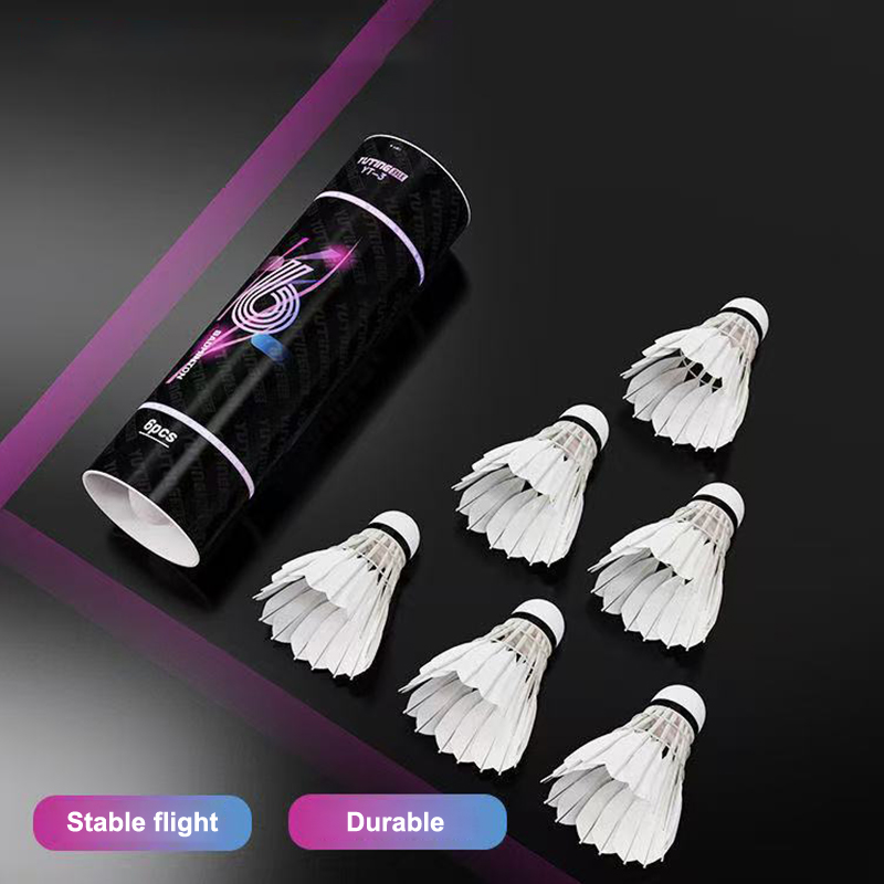 Badminton Outdoor - 3/6Pcs Badminton Balls Shuttlecock White Goose