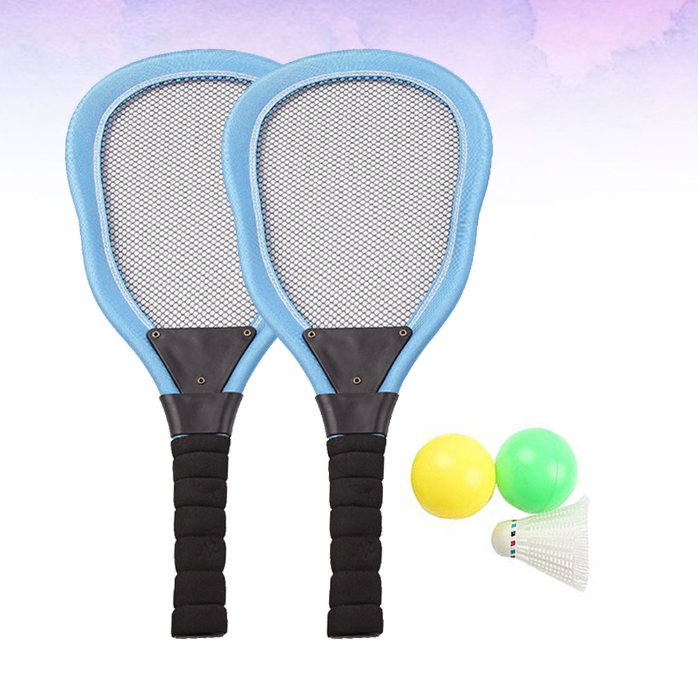 Badminton Outdoor - 5Pcs Cloth Beach Racket Set Includes