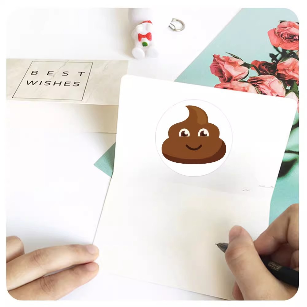 100-500pcs Funny Poop Cartoon  - Badminton Meme review and price